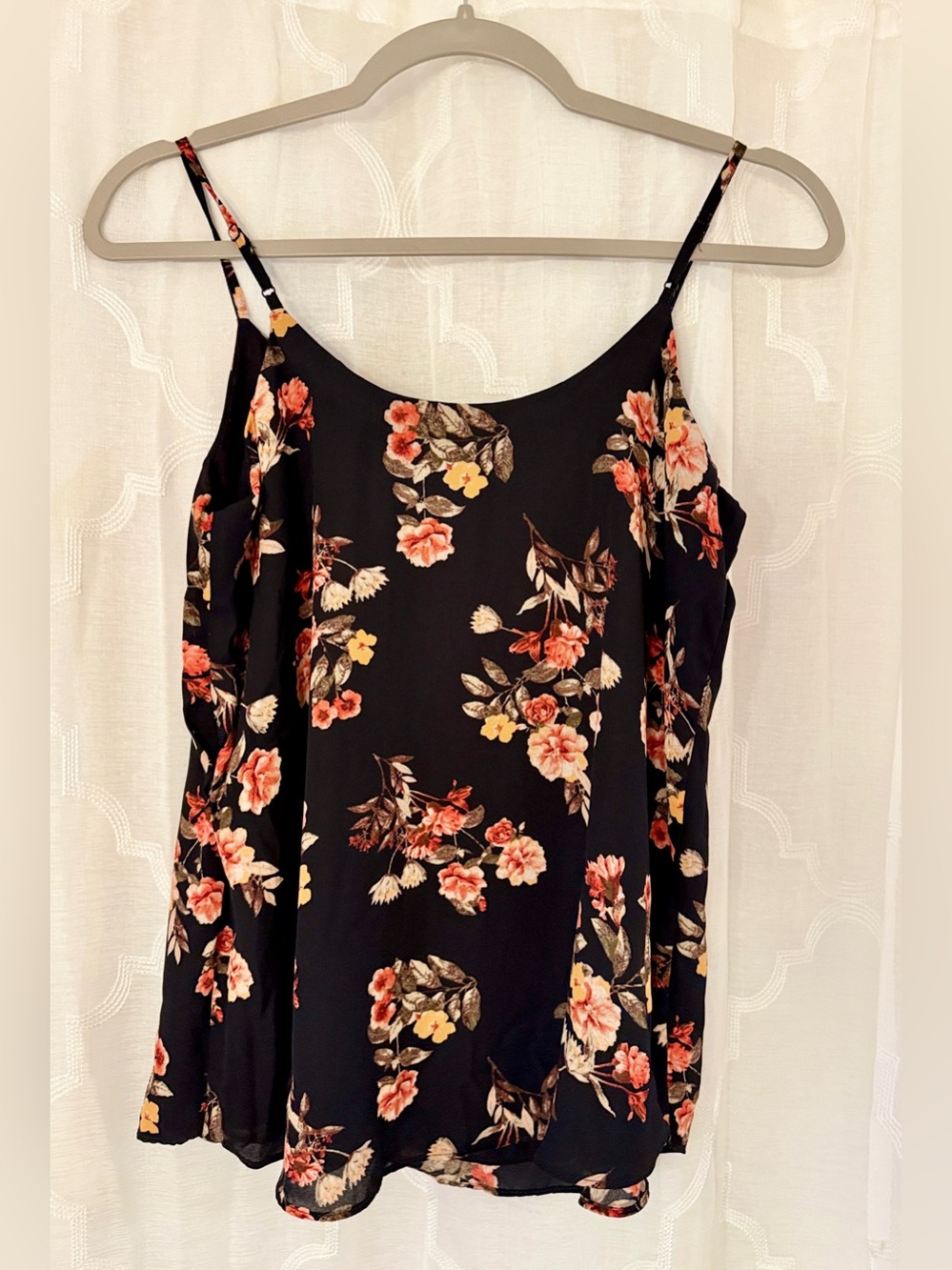 Pink Republic Floral Cami Tank Top Small Black Floral Sleeveless Top